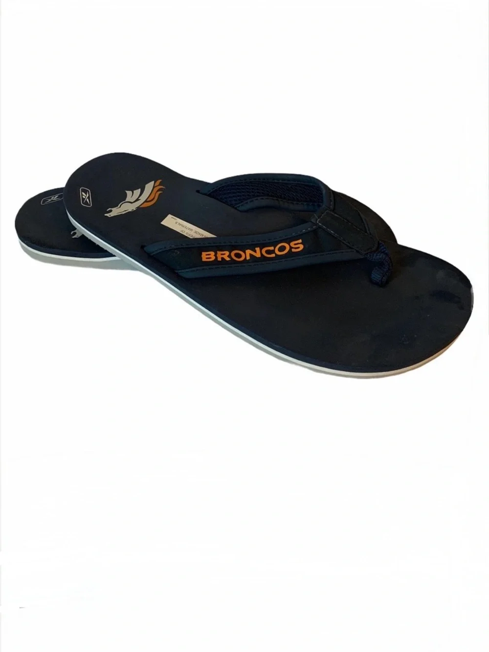 Reebok 8 Denver Broncos flip flops thong sandal